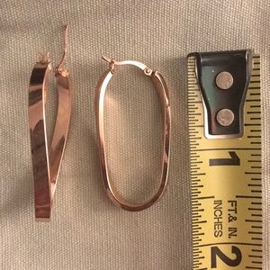 Rose gold plated over silver earrings